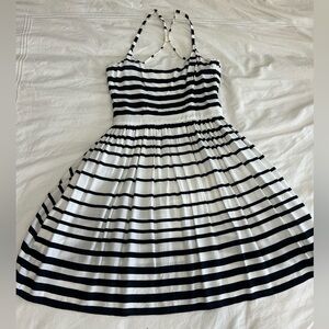 H&M black and white striped dress